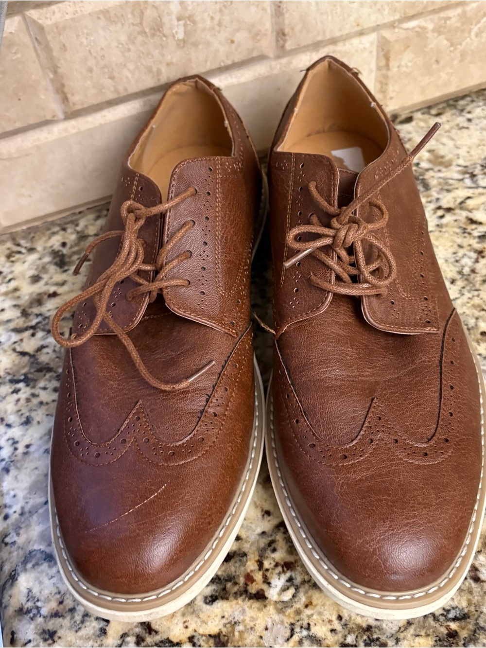 Nautica Brown Wingtip Derby Shoes